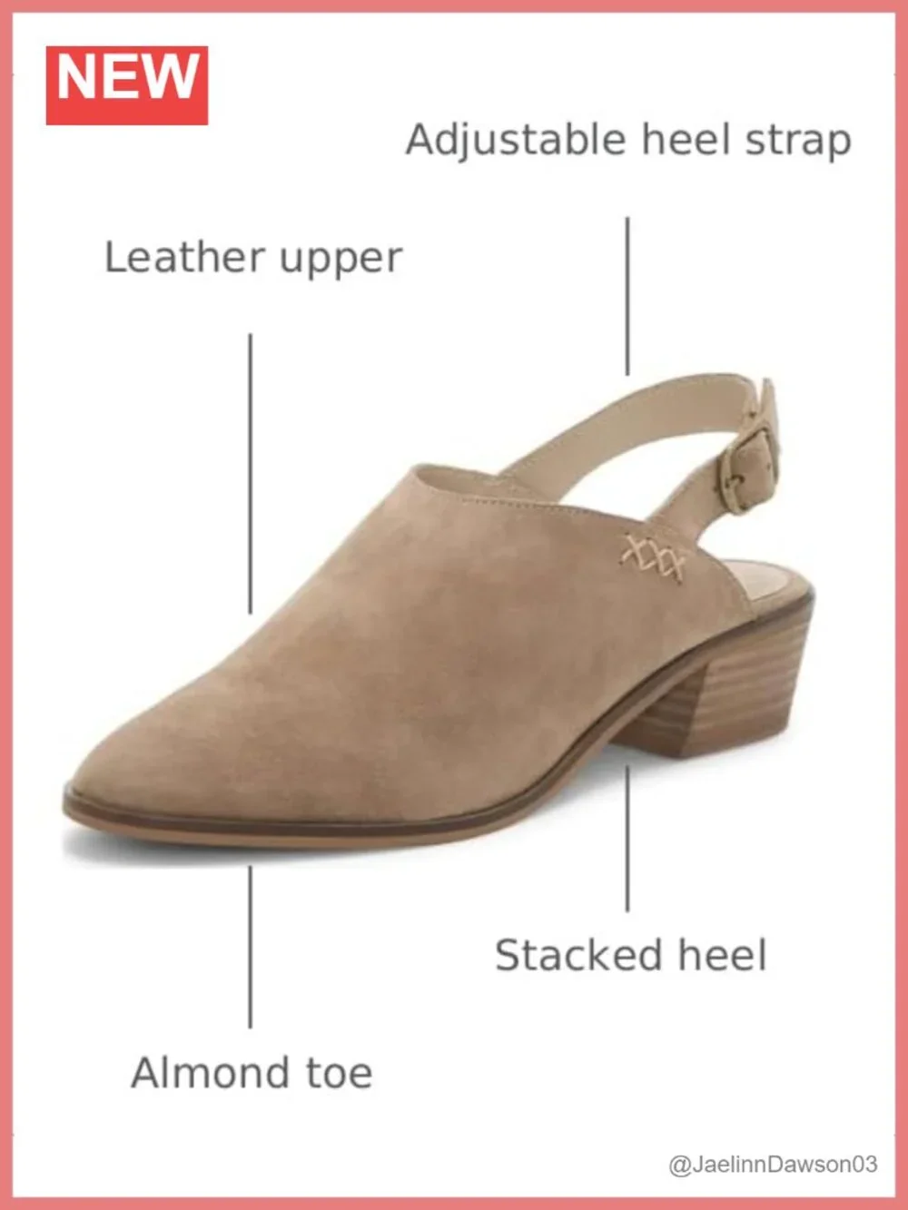 Lucky Brand Mylody Slingback Loafer Almond Toe Block Heel Leather Women's